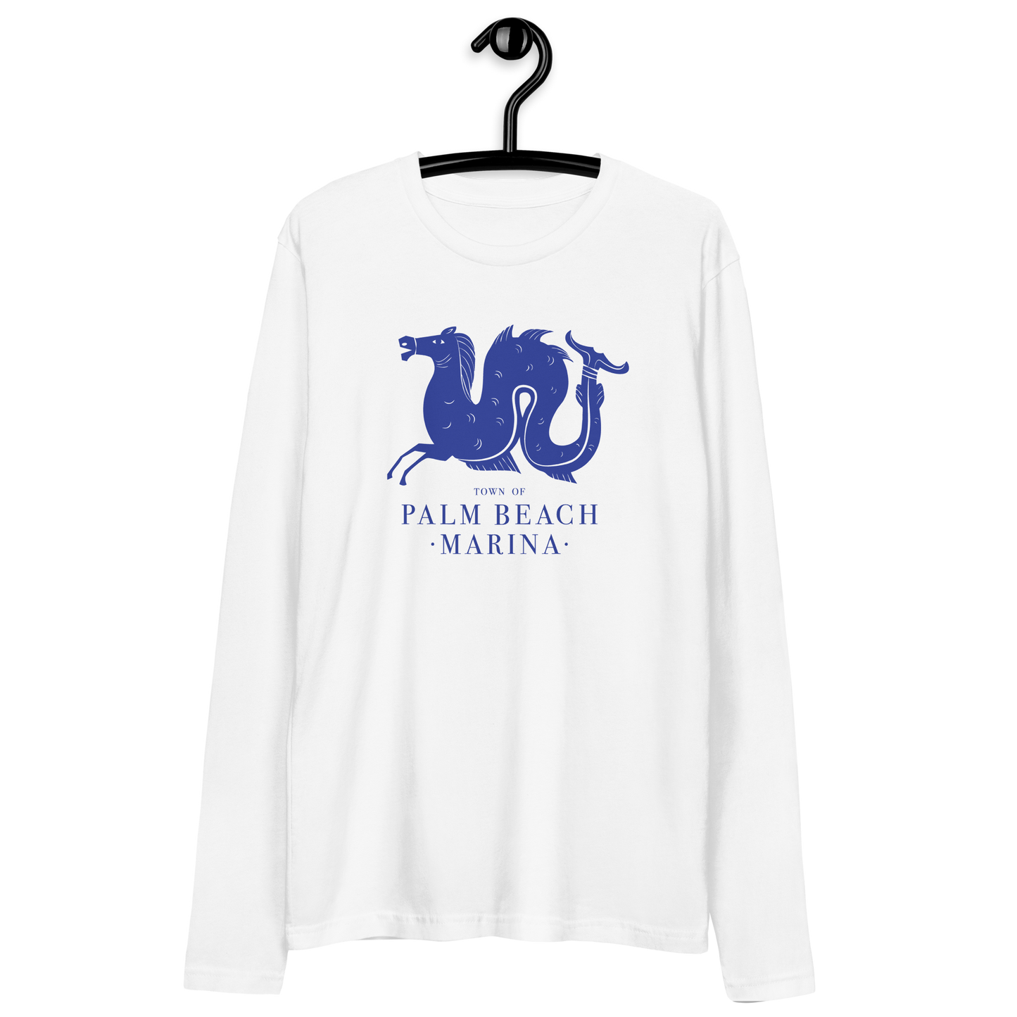 Men's Fitted Long-Sleeved Crew Shirt - Hippocampus