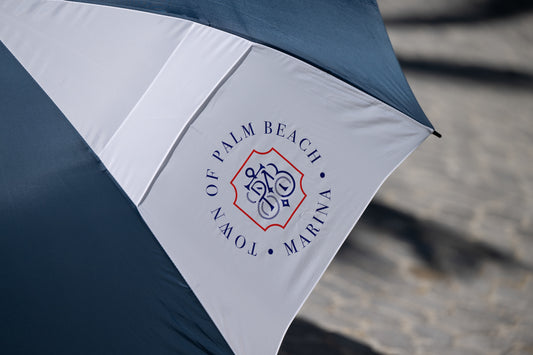 Navy and White Golf Umbrella