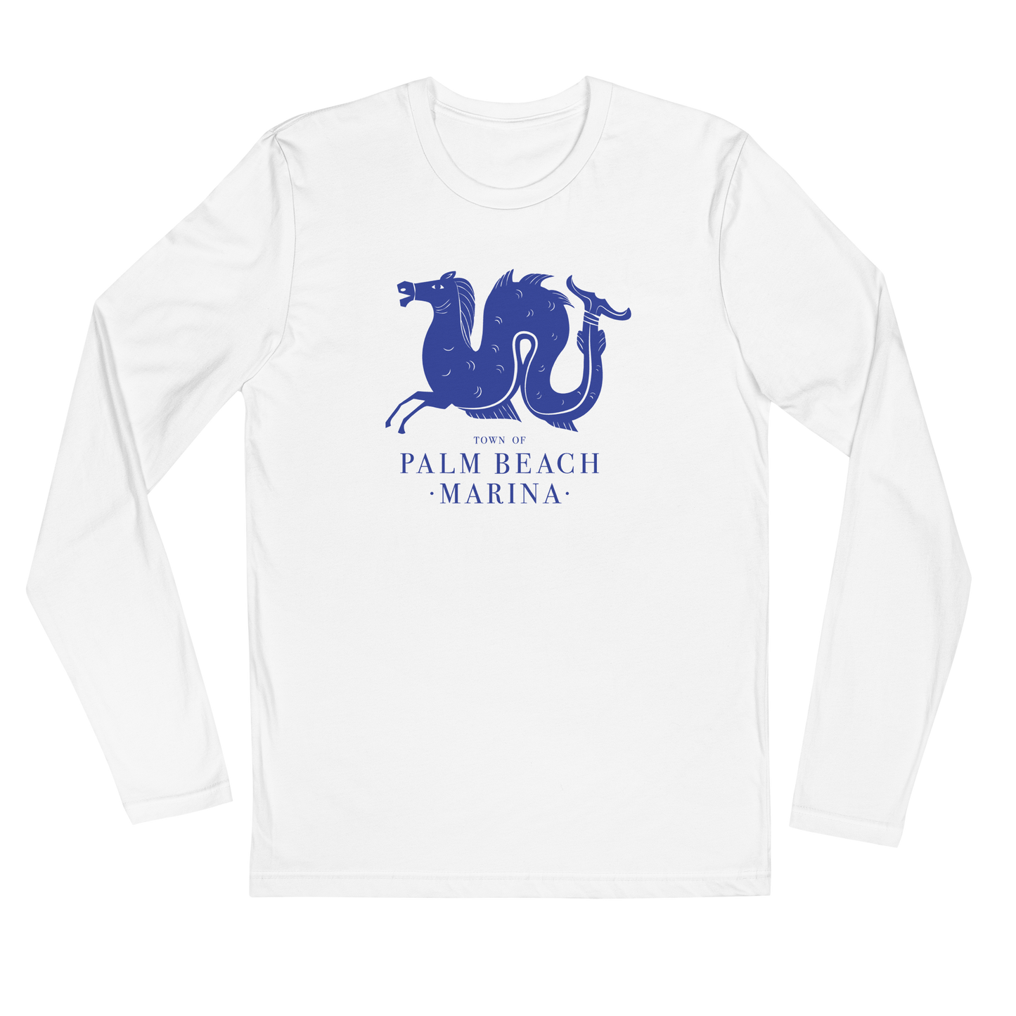 Men's Fitted Long-Sleeved Crew Shirt - Hippocampus