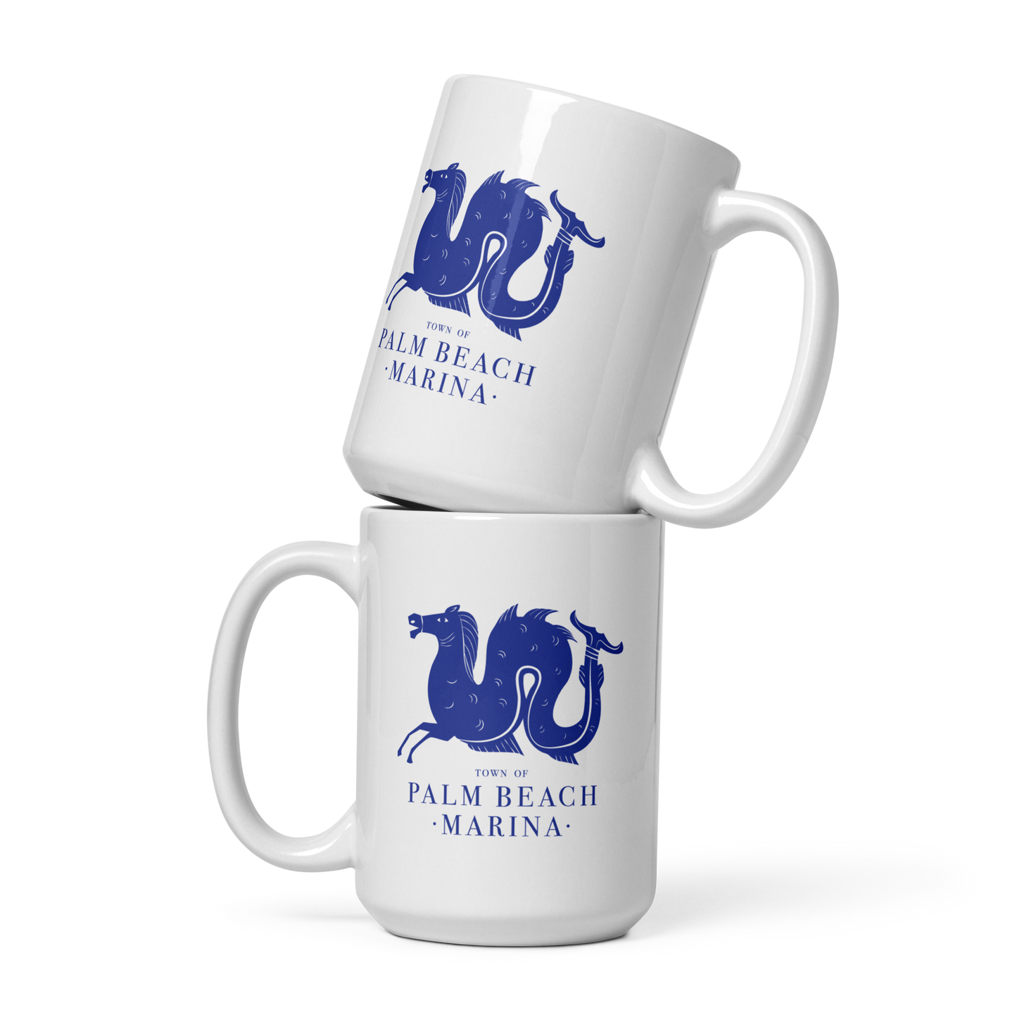 White Glossy Mug - Hippocampus